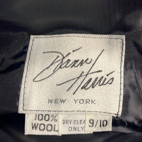 Diane Harris vintage black/white checkered wool crop jacket and bubble skirt - Picture 7 of 15